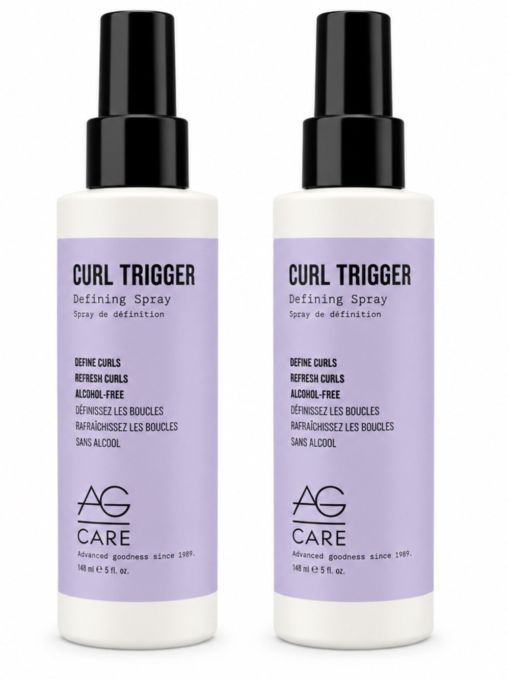 AG Care Curl Trigger Defining Spray 5 fl oz 148ml Lot of 2 Alcohol Free Curl